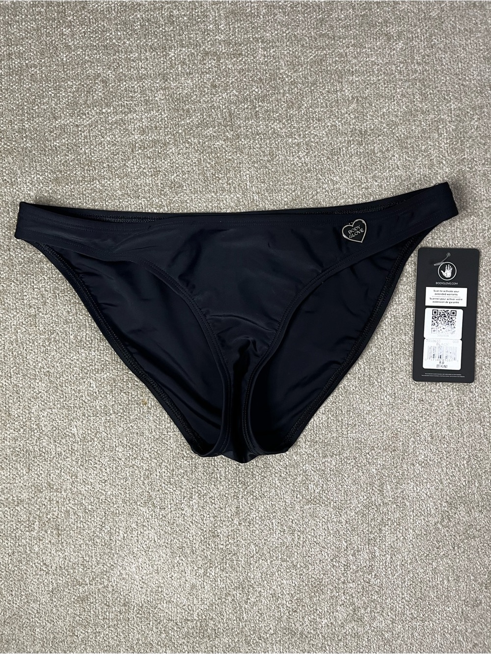 Body Glove Black Bikini Bottom with Heart Charm - Picture 3 of 5